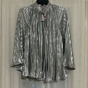 Savage Fenty Silver Plissé Open Top